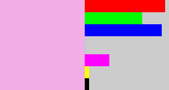 Hex color #f2ade7 - powder pink