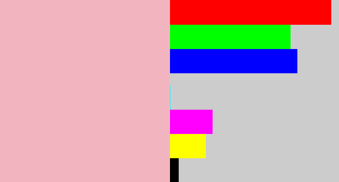 Hex color #f2b5c0 - soft pink