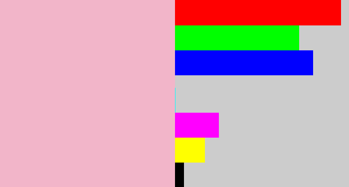 Hex color #f2b5c9 - baby pink