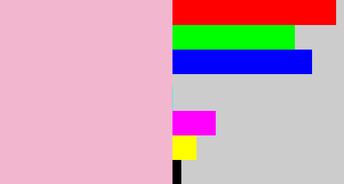 Hex color #f2b6cf - baby pink