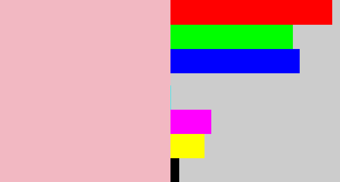 Hex color #f2b8c2 - soft pink