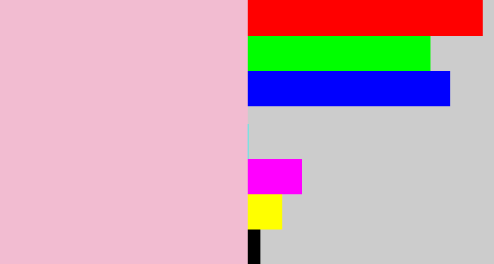 Hex color #f2bcd1 - pastel pink