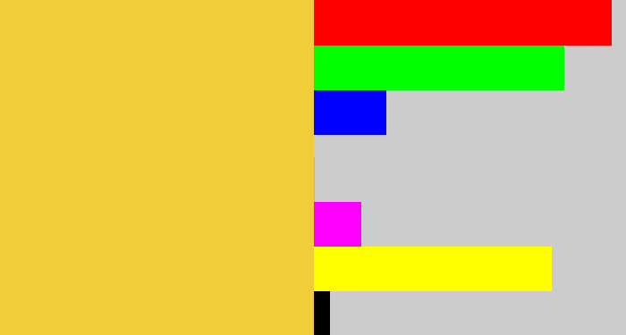 Hex color #f2cd3a - macaroni and cheese