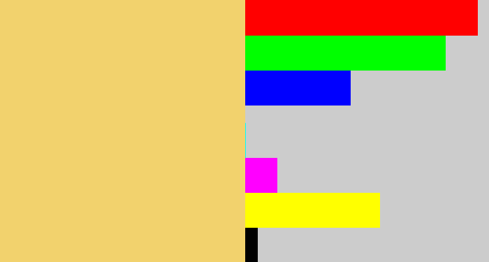 Hex color #f2d26d - light mustard