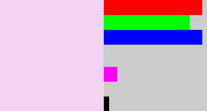 Hex color #f2d3f3 - very light purple