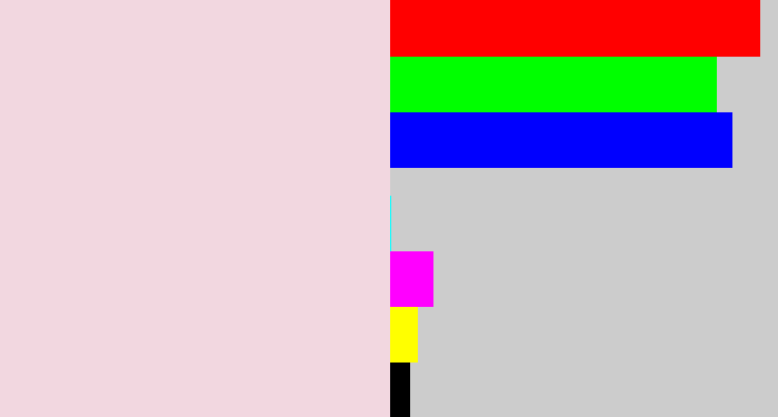 Hex color #f2d7e0 - light pink