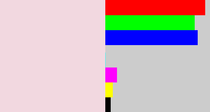 Hex color #f2d8e0 - light pink