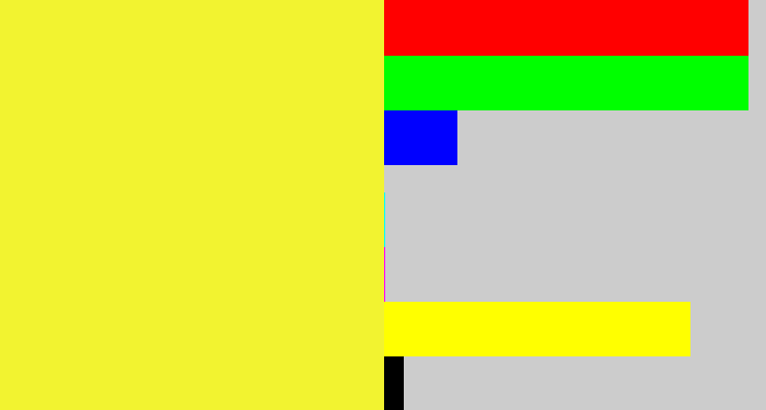 Hex color #f2f330 - off yellow