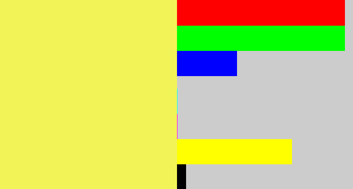 Hex color #f2f356 - lemon
