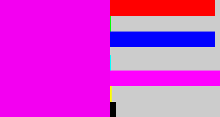 Hex color #f300f1 - bright magenta