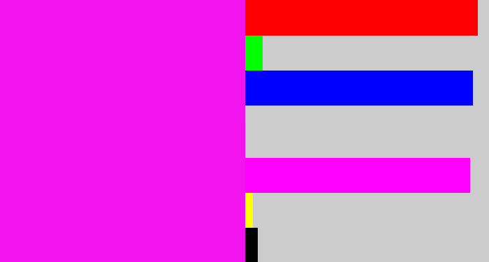 Hex color #f313ec - pink/purple