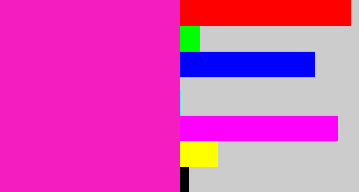 Hex color #f31dc0 - hot magenta