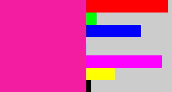 Hex color #f31ea2 - shocking pink