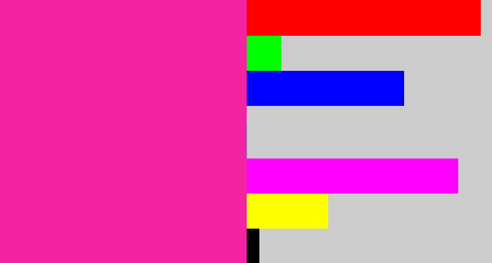 Hex color #f323a2 - shocking pink