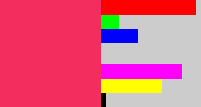 Hex color #f32e5f - red pink
