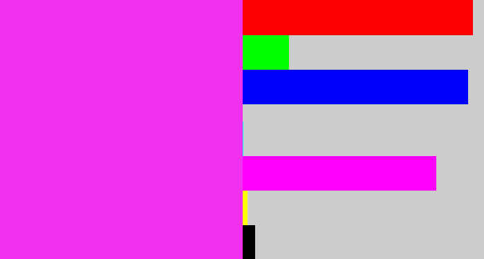Hex color #f330ed - pink/purple
