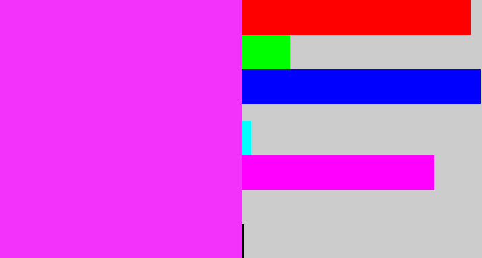 Hex color #f332fc - pink/purple