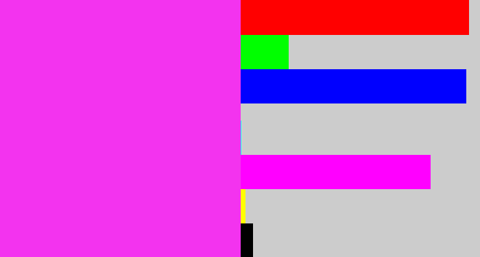 Hex color #f333ef - pink/purple