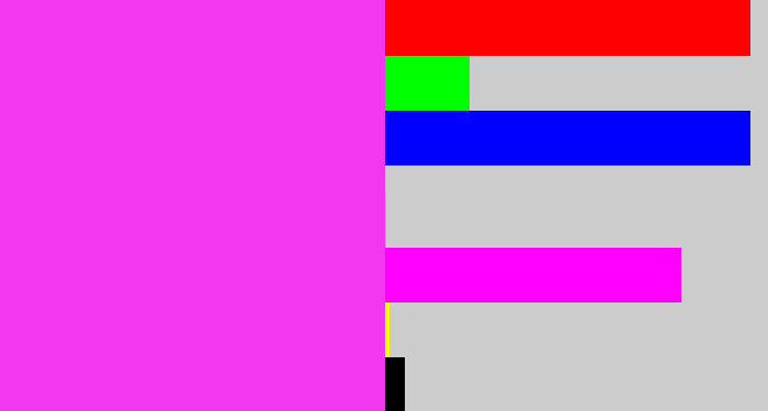 Hex color #f337f1 - pink/purple