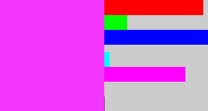 Hex color #f337ff - pink/purple
