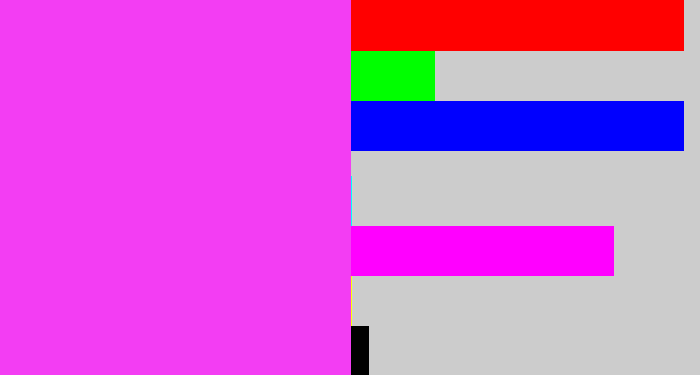 Hex color #f33df3 - heliotrope