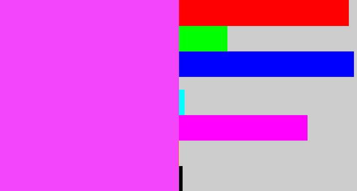 Hex color #f346fa - light magenta