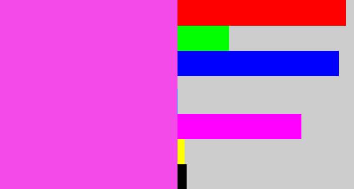 Hex color #f34ae9 - light magenta