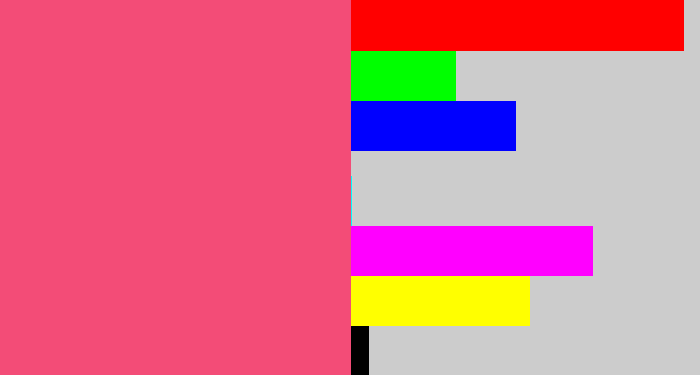 Hex color #f34c77 - warm pink