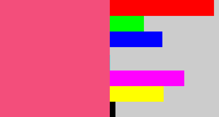 Hex color #f34e7b - warm pink