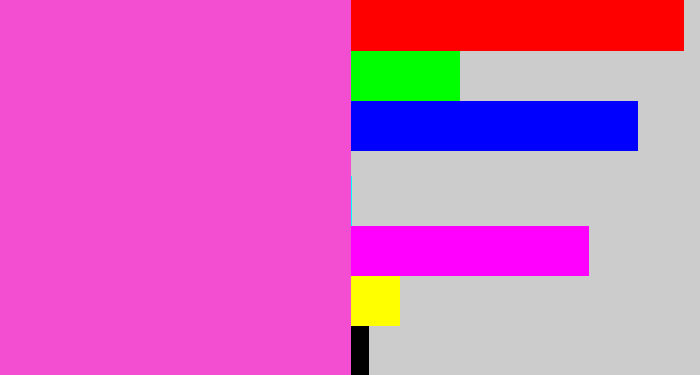 Hex color #f34ed2 - purpleish pink