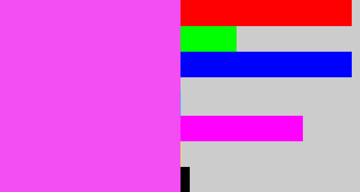 Hex color #f34ef3 - light magenta