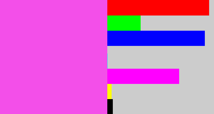 Hex color #f34fe9 - light magenta