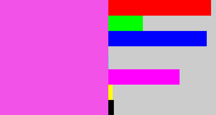 Hex color #f352e9 - light magenta