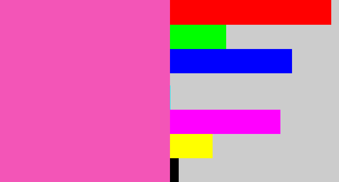 Hex color #f355b7 - bubble gum pink