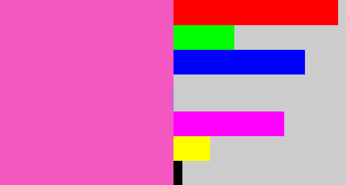Hex color #f358c1 - purpleish pink