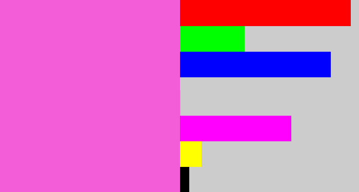 Hex color #f35dd7 - candy pink