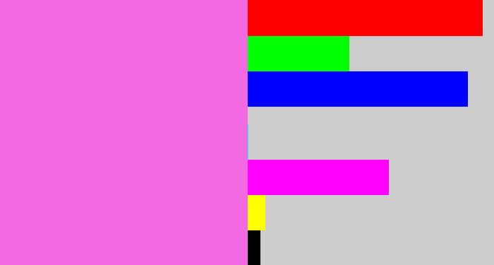 Hex color #f369e2 - purply pink