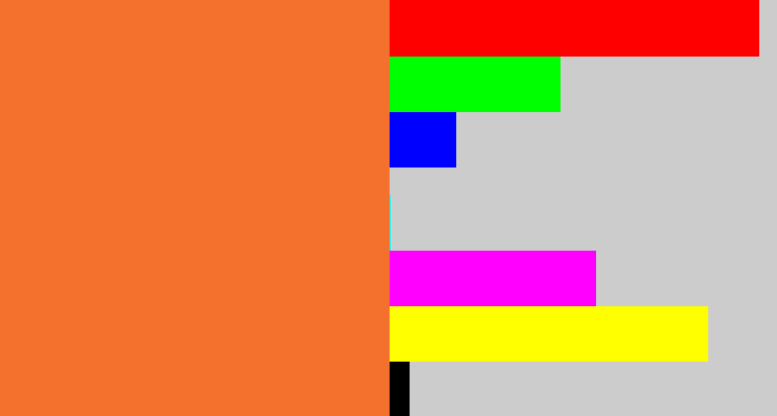 Hex color #f3712c - dusty orange