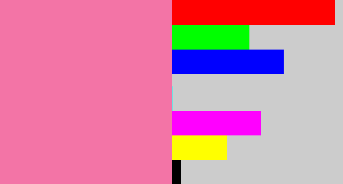 Hex color #f374a6 - carnation pink