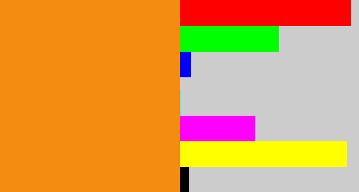 Hex color #f38c10 - tangerine