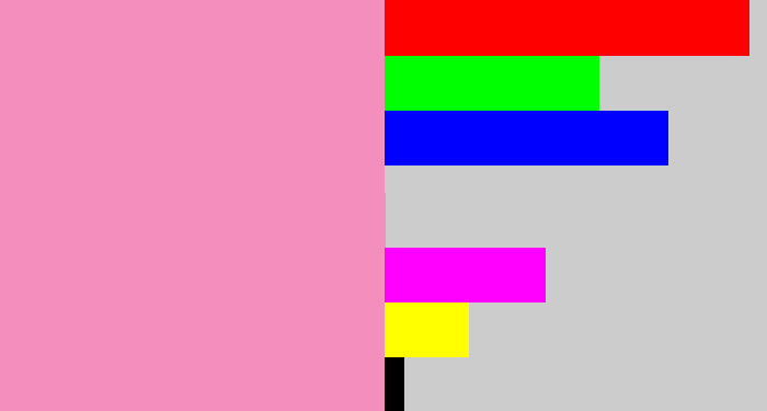 Hex color #f38ebd - pink