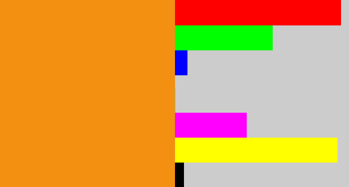 Hex color #f38f11 - tangerine