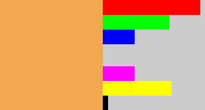 Hex color #f3a74f - light orange