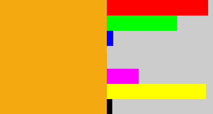 Hex color #f3a910 - squash