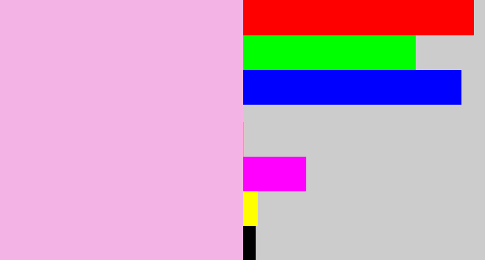 Hex color #f3b4e5 - powder pink