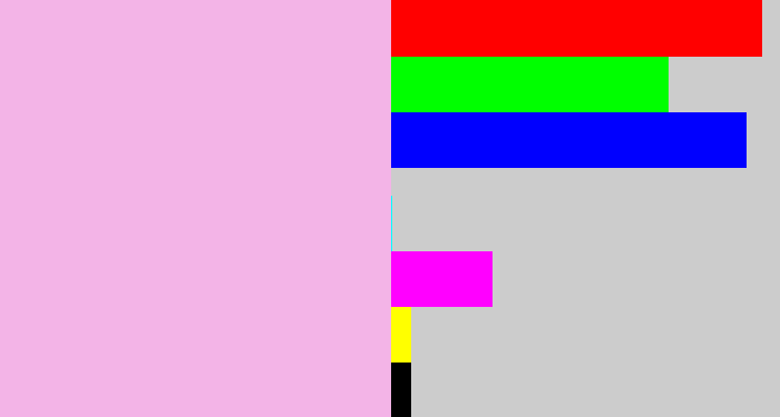 Hex color #f3b4e7 - powder pink