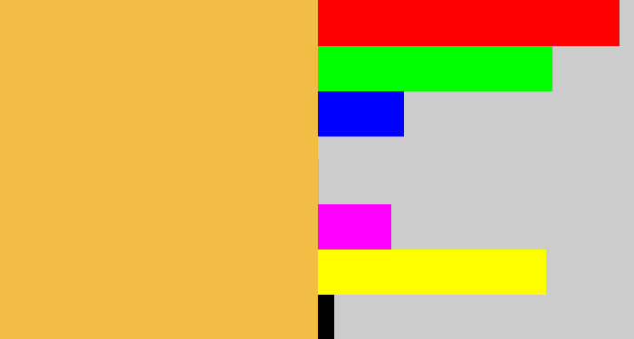 Hex color #f3bc45 - butterscotch