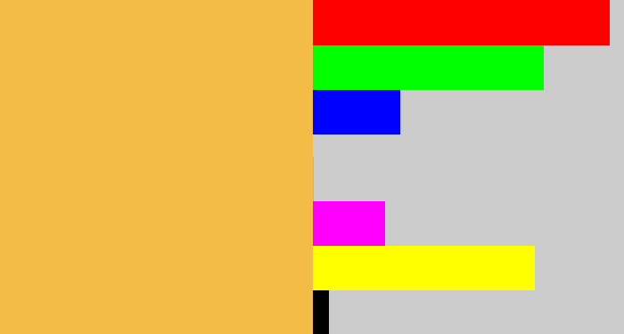 Hex color #f3bc47 - butterscotch