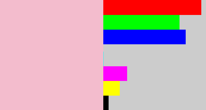 Hex color #f3bccd - pastel pink