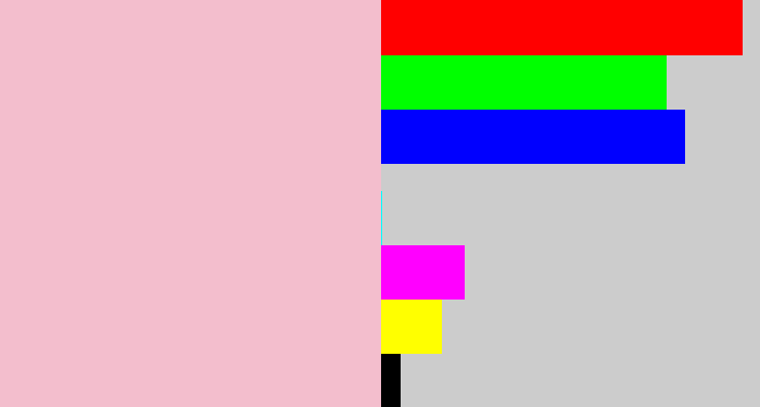 Hex color #f3becd - pastel pink
